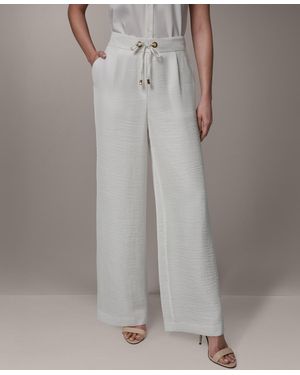 Donna Karan Ripple Wide Leg Pants - Gray