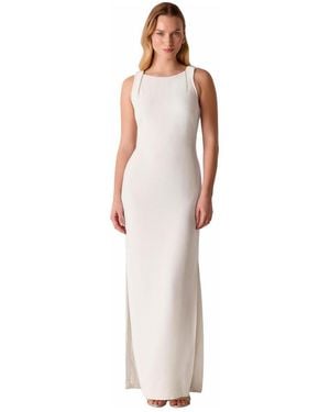 Whistles Sleeveless Tie Back Maxi Dress - White
