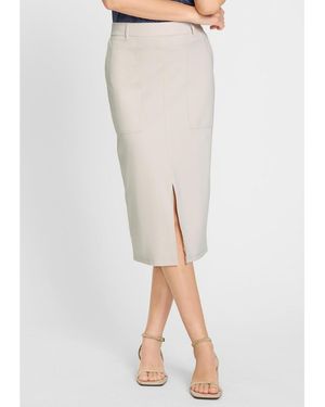 Olsen Midi Stretch Skirt - White