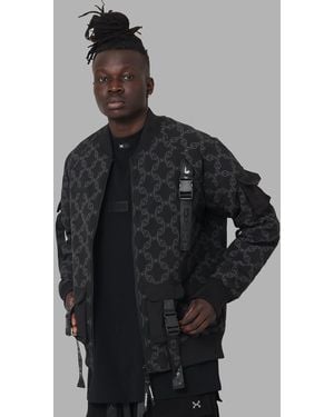 Dxxmlife L-4 A Chain Gang Bomber Jacket - Gray