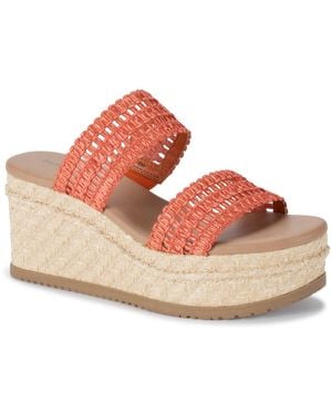 BareTraps Sophie Slip-on Wedge Sandals - Pink