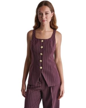 BCBGMAXAZRIA Pinstripe Square-neck Vest - Purple