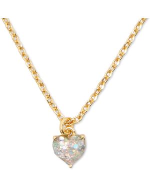 Kate Spade Gold-tone Stone Heart Pendant Necklace - Metallic