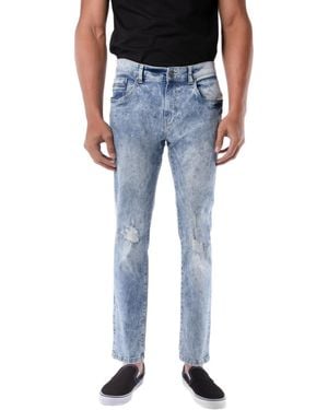 Raw X Rawx Rip Repair Stretch Jeans - Blue