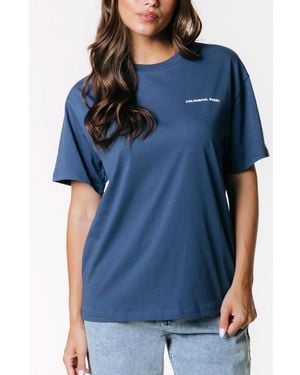 Colourful Rebel Sand And Dust Tour Loosefit Tee - Blue