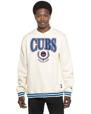 KTZ White Chicago Cubs Throwback Sweatshirt