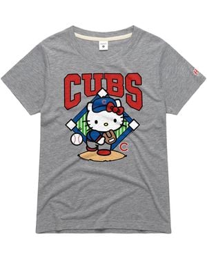 Homage Pitch Chicago Cubs Hello Kitty Tri-blend T-shirt - Gray