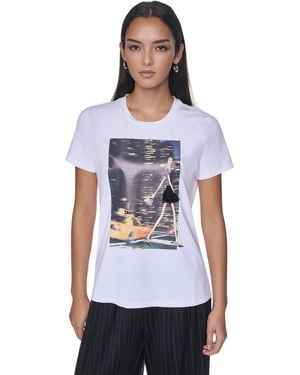 DKNY Nyc Nights Short-sleeve Crewneck T-shirt - White