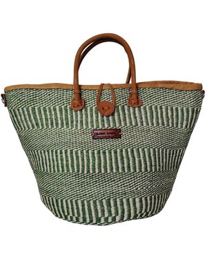 Sawa Sawa Evergreen Wholeness Handmade Sisal Straw Basket Tote