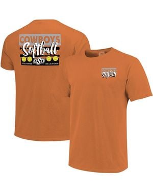 Image One And Oklahoma State Cowboys Gritty Softball Bats Comfort Colors T-shirt - Orange