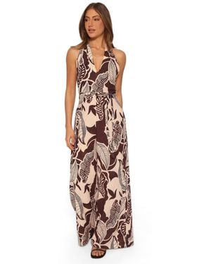 Petal & Pup Kehlani Halter Wide-leg Open-back Jumpsuit - Multicolor