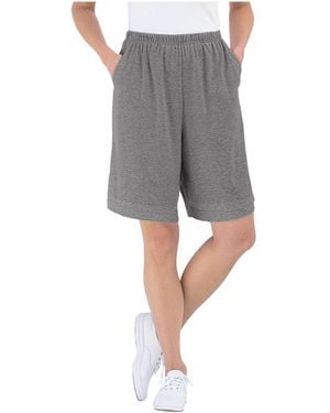 Woman Within Plus Size 7-day Knit Short - Gray