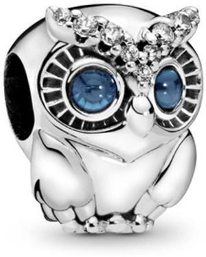 PANDORA Pave Sparkling Owl Charms - White