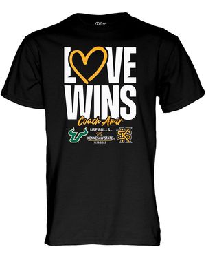 Blue 84 Â Usf Vs Kennesaw State Love Wins T-shirt - Black