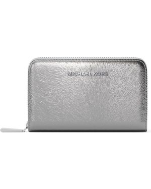 Michael Kors Michael Jet Set Small Zip Around Card Case - Gray