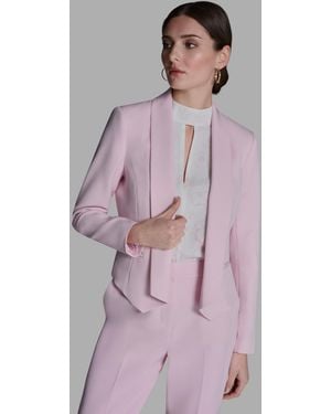 BCBGMAXAZRIA Shawl Collar Open-front Blazer - Purple