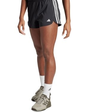 adidas Pacer Training 3-stripes Woven High-rise Shorts - Black