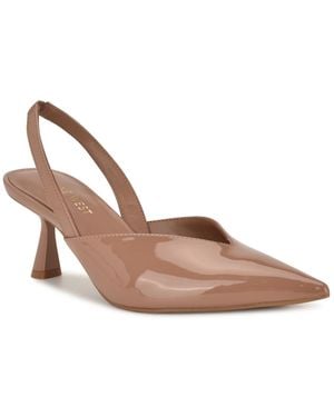 Nine West Lamma Slingback Spool Heel Pumps - Brown