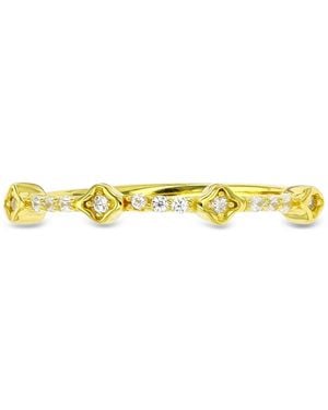 Macy's Cubic Zirconia Two Level Narrow Stack Ring - Yellow
