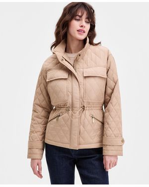 Michael Kors Short Quilted Coat - Natural