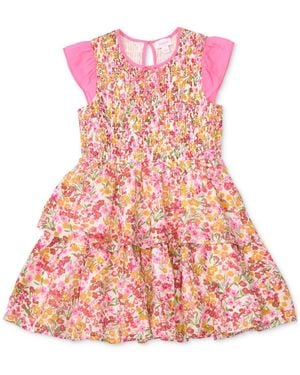 Cece Girls/bernard Chaus Inc Girls' 6-16 Keyhole Short-sleeve Dress - Red