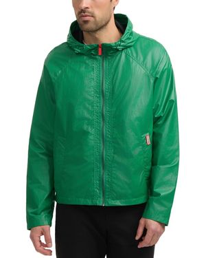 HUNTER Jay Crinkled Wax Jacket - Green