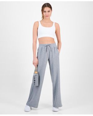 ID Ideology Ribbed Knit Wide Leg Pants - Blue