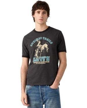 Levi's Cowboy Trails Graphic Ringer T-shirt - Black