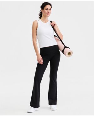 ID Ideology Studio Foldover Waist Flare leggings - White