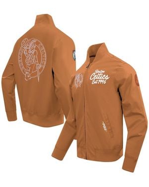Pro Standard Boston Celtics Paint The City Full-zip Jacket - Brown