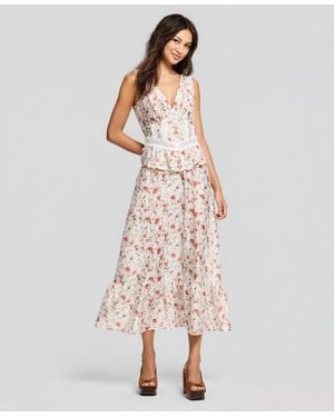 And Now This Corset Peplum Maxi Dress - Pink