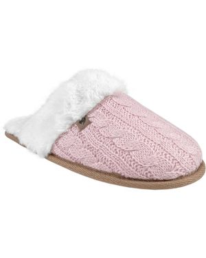 Heat Holders Aria Faux Fur Scuff Slippers - Pink