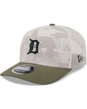 KTZ Light Beige/olive Detroit Tigers 2025 Armed Forces Day 9seventy Adjustable Hat - Gray
