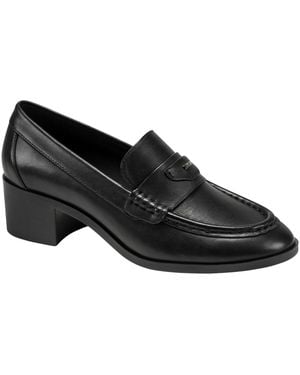 DKNY Londy Slip-on Heeled Loafers - Black