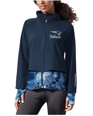 MSX by Michael Strahan New England Patriots Grace Raglan Full-zip Running Jacket - Blue