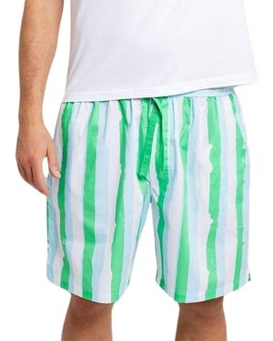 Sant And Abel Men S Organic Cotton Poplin Pajama Sleep Shorts - Green