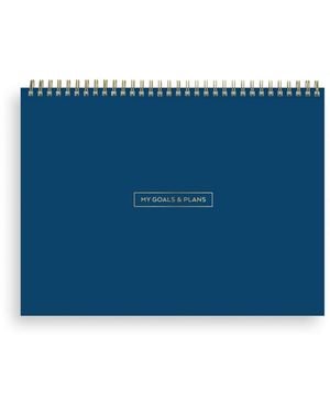 Gnuadz Weekly Planner Pad Cardboard Undated Wirebound Top Bound - Blue