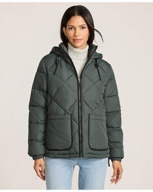 Lands' End Featherfree Insulated Diamond Quilted Jacket - Green