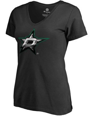 Fanatics Mto Label Dallas Stars Midnight Mascot V-neck T-shirt - Black