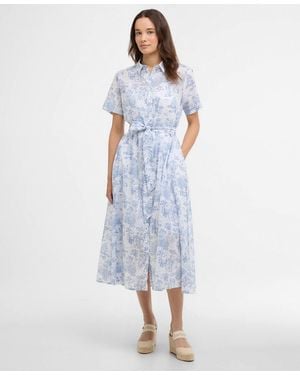 Barbour Wisteria Printed Midi Dress - Blue