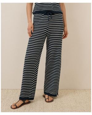 Pact Beachside Crochet Knit Pant - Blue