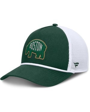 Fanatics Green/white Boston Bruins Bermuda A-frame Adjustable Hat