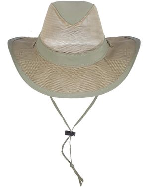 Dorfman Pacific Supplex Mesh Safari Hat - Gray