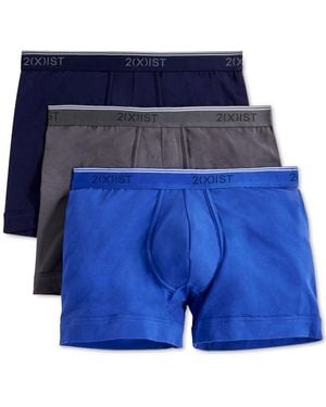 2xist 2(x)ist Cotton Stretch Boxer Briefs 3-pack - Blue