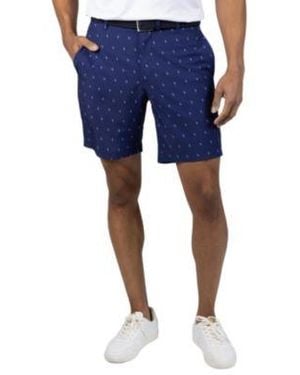 Tailorbyrd Printed Performance Shorts - Blue