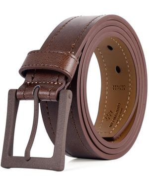Gallery Seven Solid Casual Prong Belt - Brown