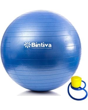 Bintiva Anti-burst Exercise Stability Yoga Ball For Fitness 45cm - Blue