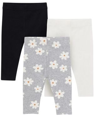 Gerber Toddler Girls 3-pack Textured leggings - White