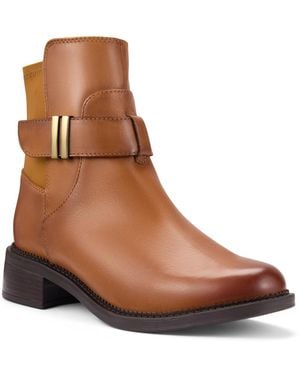 Clarks Collection Maye Beth Round Toe Booties - Brown