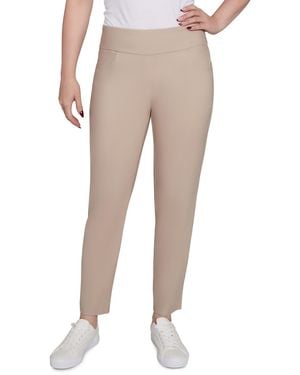 Ruby Rd. Petite Comfort Silky Tech Pull-on Ankle Pants - Natural